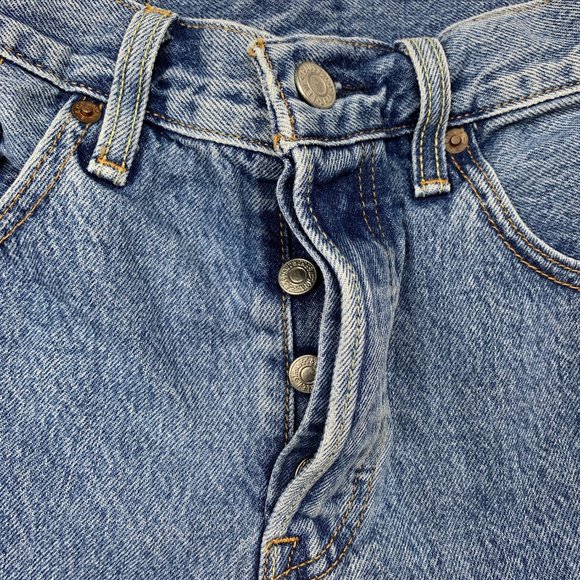 Levi's 501 Logo Stripe Button Fly Shorts - Picture 4 of 6